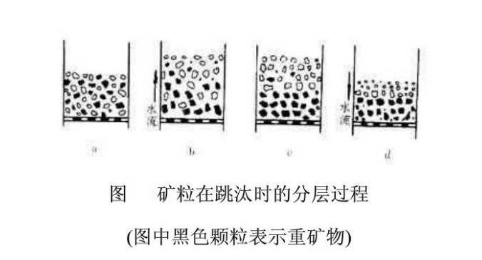 矿粒在跳汰时的分层过程